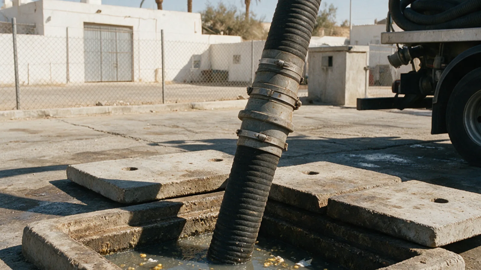 צינור שאיבה של מיכלית שואב מפריד שומן